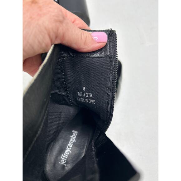 Jeffrey Campbell Godard Colorblock Buckle Boot in Black/White Patent Leather 6 - Picture 8 of 8